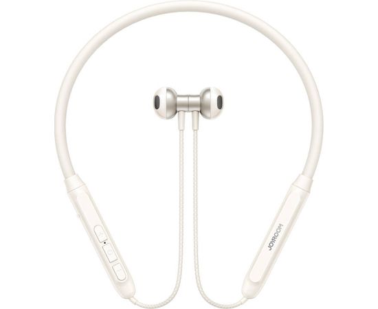 Joyroom JR-D8 wireless neckband headphones (cream white)