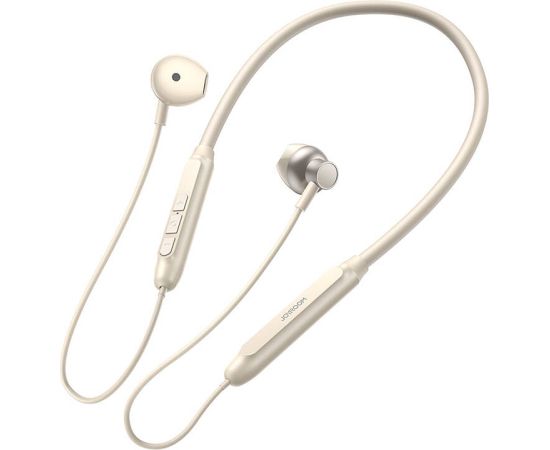 Joyroom JR-D8 wireless neckband headphones (cream white)