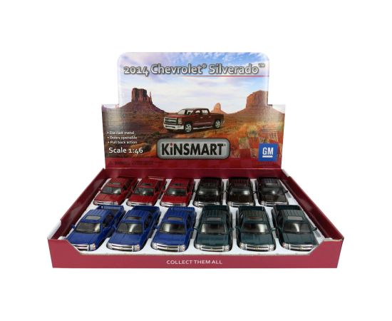 Kinsmart Металлическая авто моделька 2014 Chevrolet Silverado 1:46 KT5381