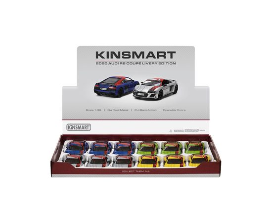 Kinsmart Металлическая авто моделька 2020 Audi R8 Coupe (Livery Edition) 1:36 KT5422F