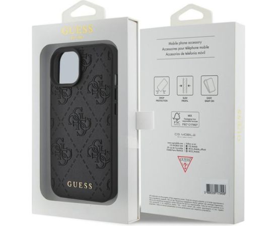 Guess PU Quilted 4G Classic Case Защитный Чехол для Apple iPhone 15