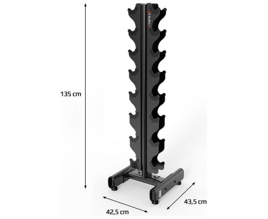 Statīvs hantelēm STR36 VERTICAL DUMBBELL RACK FOR LADY USE SEMI COMMERCIAL HMS