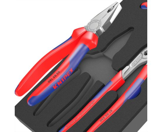 Wera 9780 foam insert KNIPEX pliers set 1, 3 pieces (black/gray, in foam insert for workshop trolley)