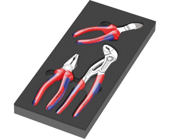 Wera 9780 foam insert KNIPEX pliers set 1, 3 pieces (black/gray, in foam insert for workshop trolley)