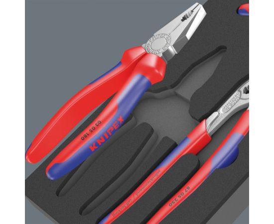 Wera 9780 foam insert KNIPEX pliers set 1, 3 pieces (black/gray, in foam insert for workshop trolley)