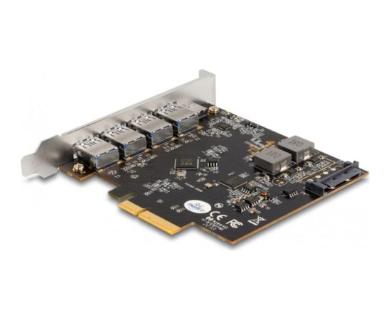 DeLOCK PCI Express x4 card for 1 x USB Type-C + 4 x USB Type-A, interface card