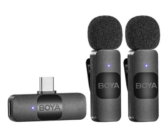 Boya BY-V20 2.0 Ultra compact 2.4GHz wireless microphone for Type-C devices - 2TX+1RX