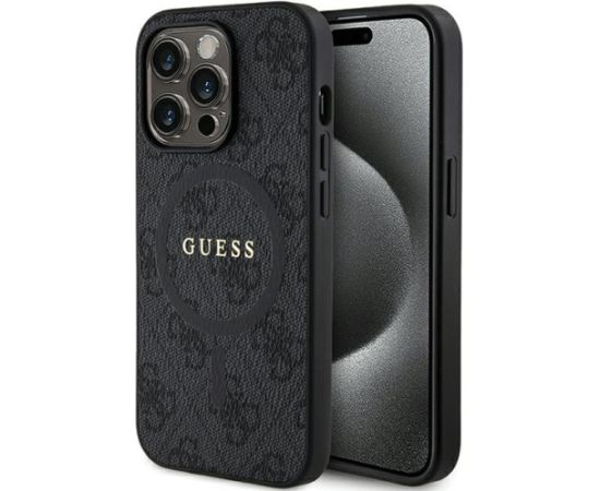 Guess GUHMP13XG4GFRK iPhone 13 Pro Max 6.7" czarny|black hardcase 4G Collection Leather Metal Logo MagSafe