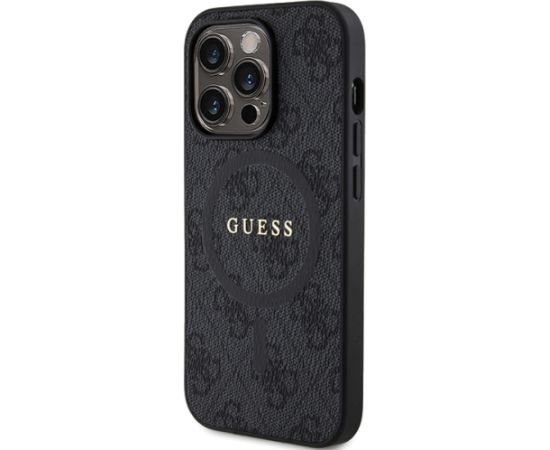 Guess GUHMP13XG4GFRK iPhone 13 Pro Max 6.7" czarny|black hardcase 4G Collection Leather Metal Logo MagSafe