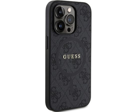 Guess GUHMP13XG4GFRK iPhone 13 Pro Max 6.7" czarny|black hardcase 4G Collection Leather Metal Logo MagSafe