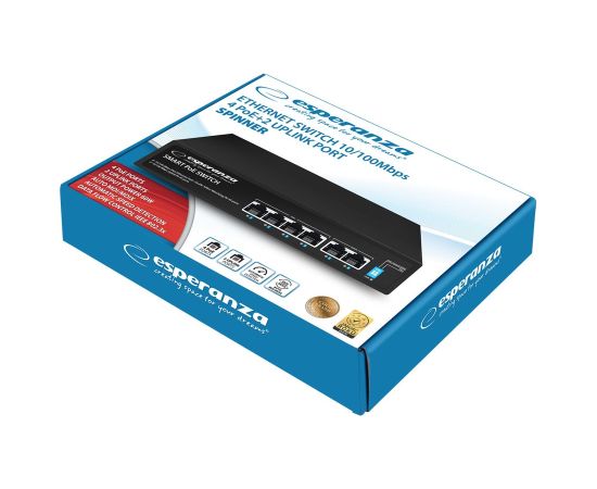 Esperanza ENS105 6-port Poe Switch 10/100 60W