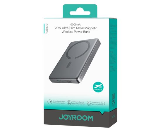 External battery Power Bank Joyroom JR-PBM08 Pro 20W Magnetic Wireless 10000mAh Space Grey