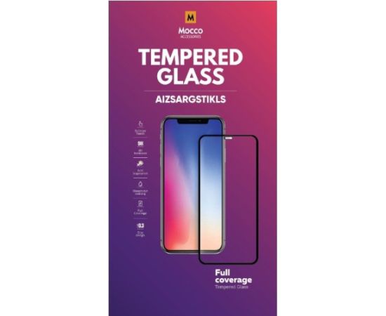 Mocco Full Face / Full Glue Tempered Glass Aizsargstikls Pilnam Ekrānam Apple iPhone 15 Pro Max Melns