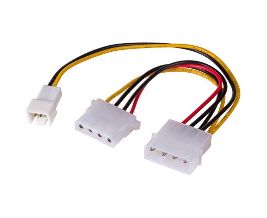 Adapteris ar kabeli Akyga AK-CA-35 Molex (m) | 3 pin 12V (m) | Molex (f) 2x 15cm