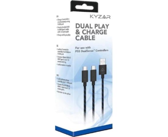 Cable Kyzar DUO charging cable PS5