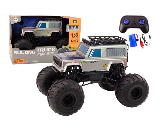 Leantoys Large Off-Road Remote Controlled SUV 2.4G RC 1:6 Gray