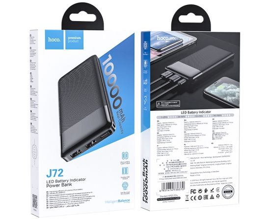 External battery Power Bank Hoco J72 10000mAh black