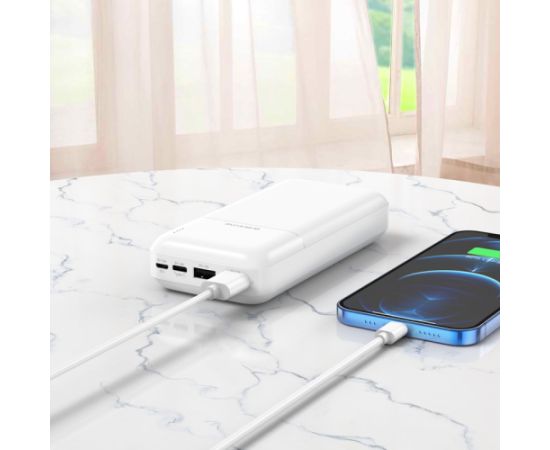 OEM Borofone BJ16A Cube power banka 20000 mAh | 2 x USB balta