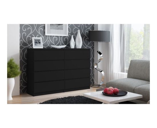 Top E Shop Topeshop M8 140 CZERŃ chest of drawers