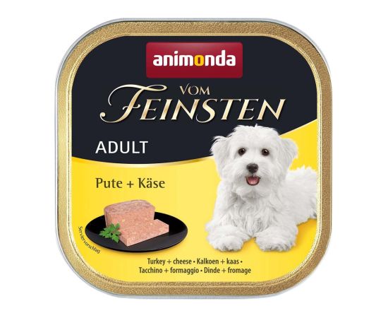 ANIMONDA Vom Feinsten Adult Turkey with cheese - wet dog food - 150g