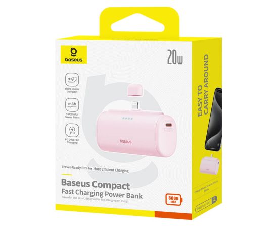 Powerbank OS-Baseus Compact IP 5000mAh 20W (pink)