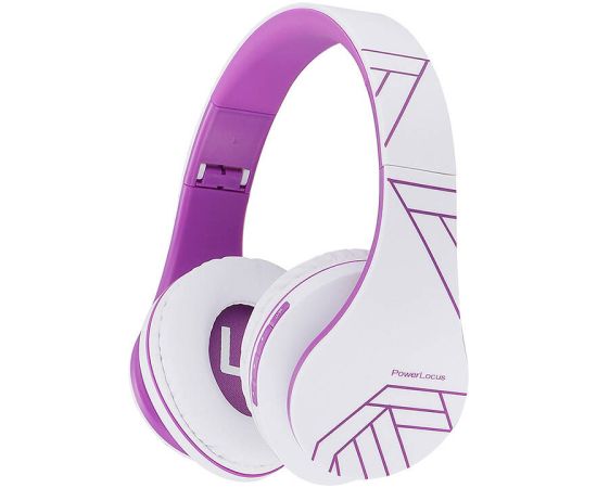 Wireless Headphones PowerLocus P2 (white-purple)