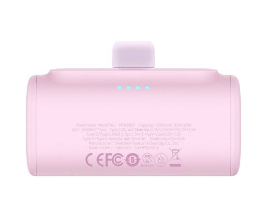 Powerbank Baseus Compact USB-C 5000mAh, 20W (pink)