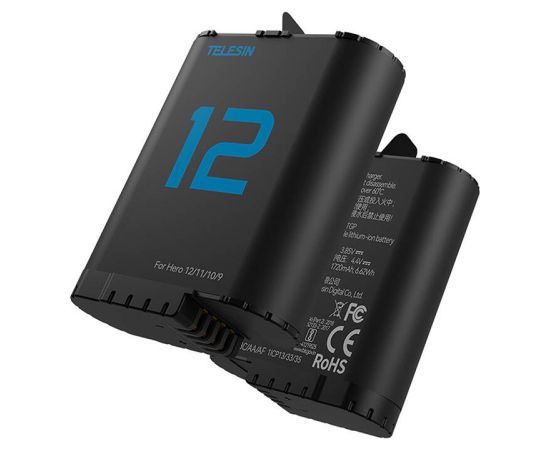 TELESIN dual battery charger for GoPro Hero 12/11/10/9