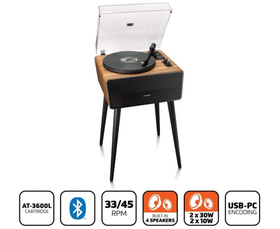 Turntable Lenco with 4 legs and integreated speakers