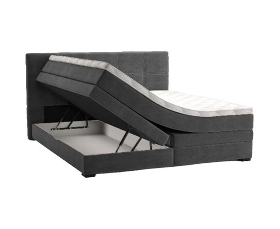 Continental bed JEEP 160x200cm, grey