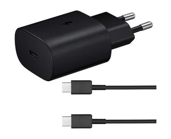 EP-TA800EBE + EP-DA705BBE Samsung 25W Travel Charger + USB-C|USB-C Data Cable Black (OEM)