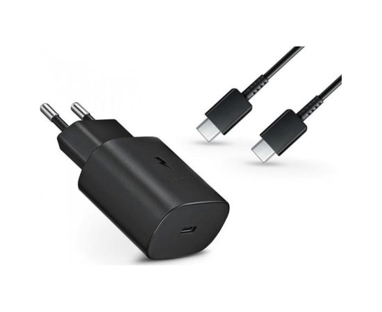 EP-TA800EBE + EP-DG980BBE Samsung 25W Travel Charger + USB-C|USB-C Data Cable Black (OEM)