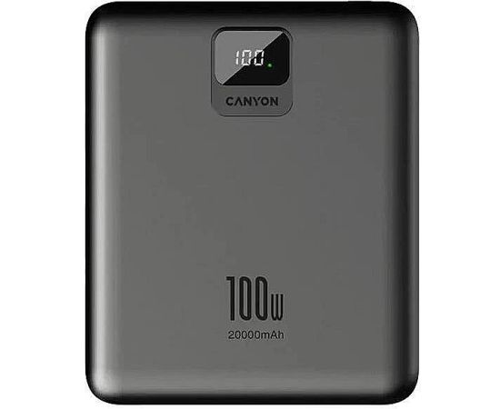 Canyon PB-2008, 100 W, 20000 mAh, melna - Portatīvais barošanas avots