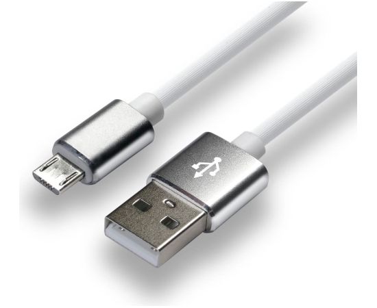 everActive cable USB 1m - White, silicone, quick charge, 2,4A - CBS-1MW