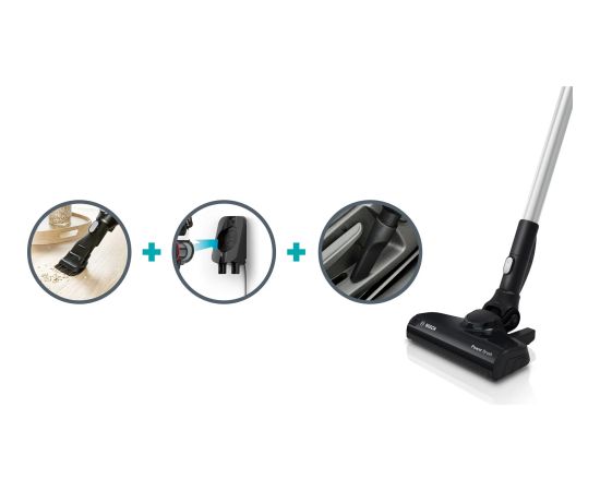 Bosch Serie 6 BCS611P4A stick vacuum/electric broom Battery Dry Hygiene Filter Bagless 0.3 L Black 2.5 Ah