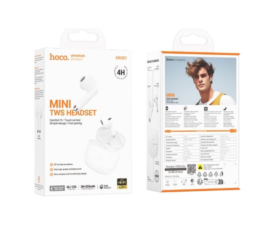 Wireless headphones Hoco EW201 white