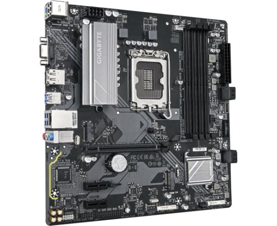 Mainboard GIGABYTE Intel B760 Express LGA1700 Micro-ATX Memory DDR5 Memory slots 4 2xPCI-Express 3.0 1x 1xPCI-Express 4.0 16x 2xM.2 1x15pin D-sub 1xHDMI 1xDisplayPort 2xUSB 2.0 5xUSB 3.2 1xUSB-C 1xPS/2 1xRJ45 3xAudio port B760MD3HP1.0