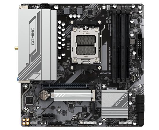 Mainboard GIGABYTE AMD B650 SAM5 Micro-ATX Memory DDR5 Memory slots 4 1xPCI-Express 1x 1xPCI-Express 16x 1xM.2 1xHDMI 2xDisplayPort 2xUSB 2.0 3xUSB 3.2 1xUSB-C 1xPS/2 B650MGAMINGPLUSWF1.1