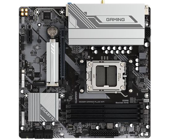 Mainboard GIGABYTE AMD B650 SAM5 Micro-ATX Memory DDR5 Memory slots 4 1xPCI-Express 1x 1xPCI-Express 16x 1xM.2 1xHDMI 2xDisplayPort 2xUSB 2.0 3xUSB 3.2 1xUSB-C 1xPS/2 B650MGAMINGPLUSWF1.1