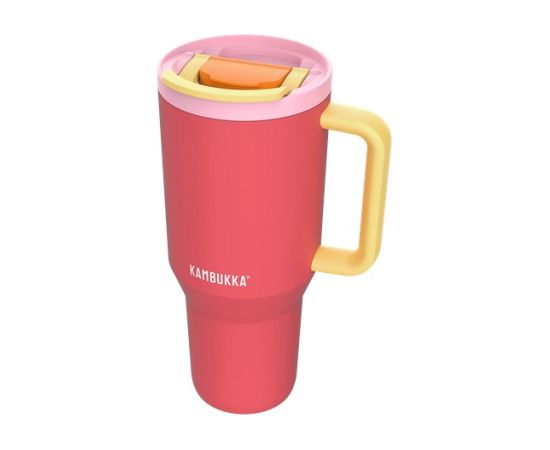 Thermal mug with telescopic straw Kambukka Rio Tumbler 950ml Pink Papaya