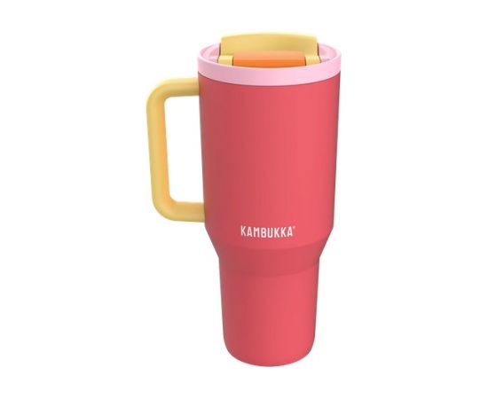 Thermal mug with telescopic straw Kambukka Rio Tumbler 950ml Pink Papaya