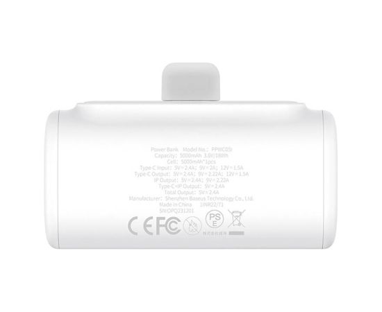 Powerbank OS-Baseus Compact IP 5000mAh 20W (white)