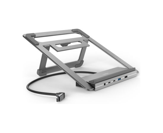 Hama 00200139 Connect2Office Stand, USB-C dock, 12 ports, 100 W, Gray