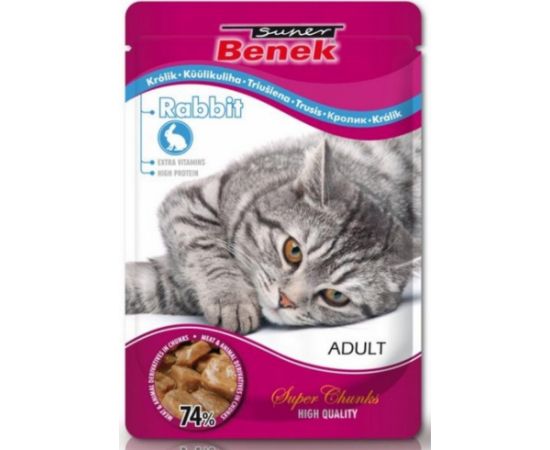 SUPER BENEK Rabbit in sauce - wet cat food - 100 g