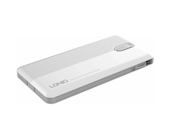 Powerbank LDNIO PL1013, 10000mAh + 3in1 cable (white)