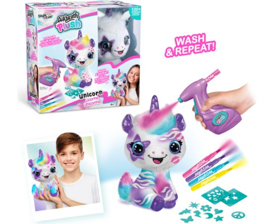 AIRBRUSH PLUSH игровой набор мягкая игрушка с аэрографом Единорог, 25 см