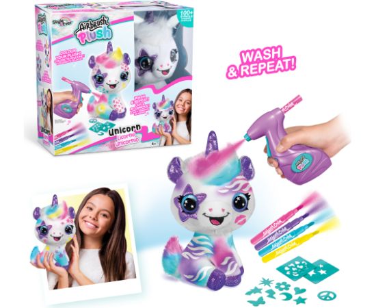 AIRBRUSH PLUSH игровой набор мягкая игрушка с аэрографом Единорог, 25 см