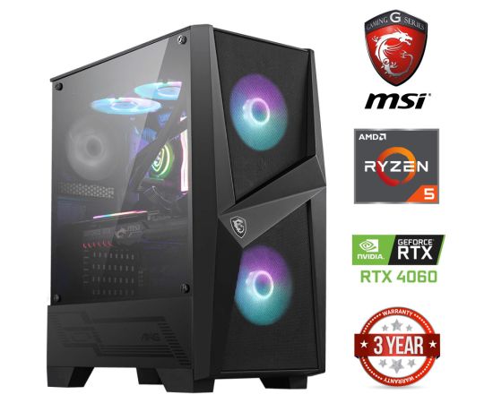 MDD Ryzen 5 5500 8GB 256GB SSD RTX 4060 8GB NoOs