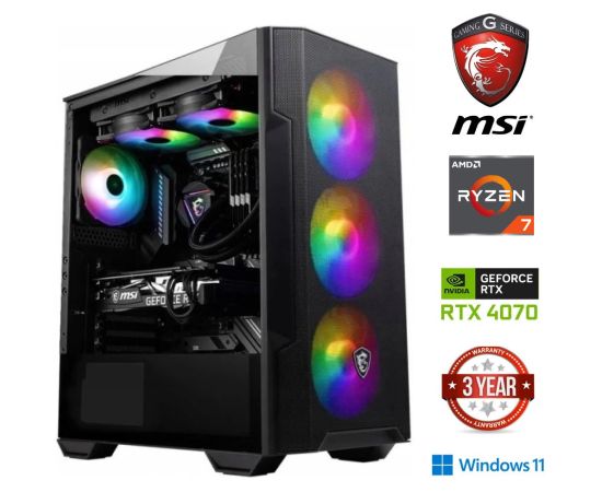 MDD Ryzen 7 5700g 32GB 1TB SSD NVME 1TB HDD RTX 4070 Windows 11