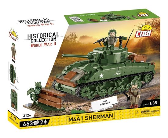 Klocki M4A1 Sherman 663 klocki Cobi Klocki